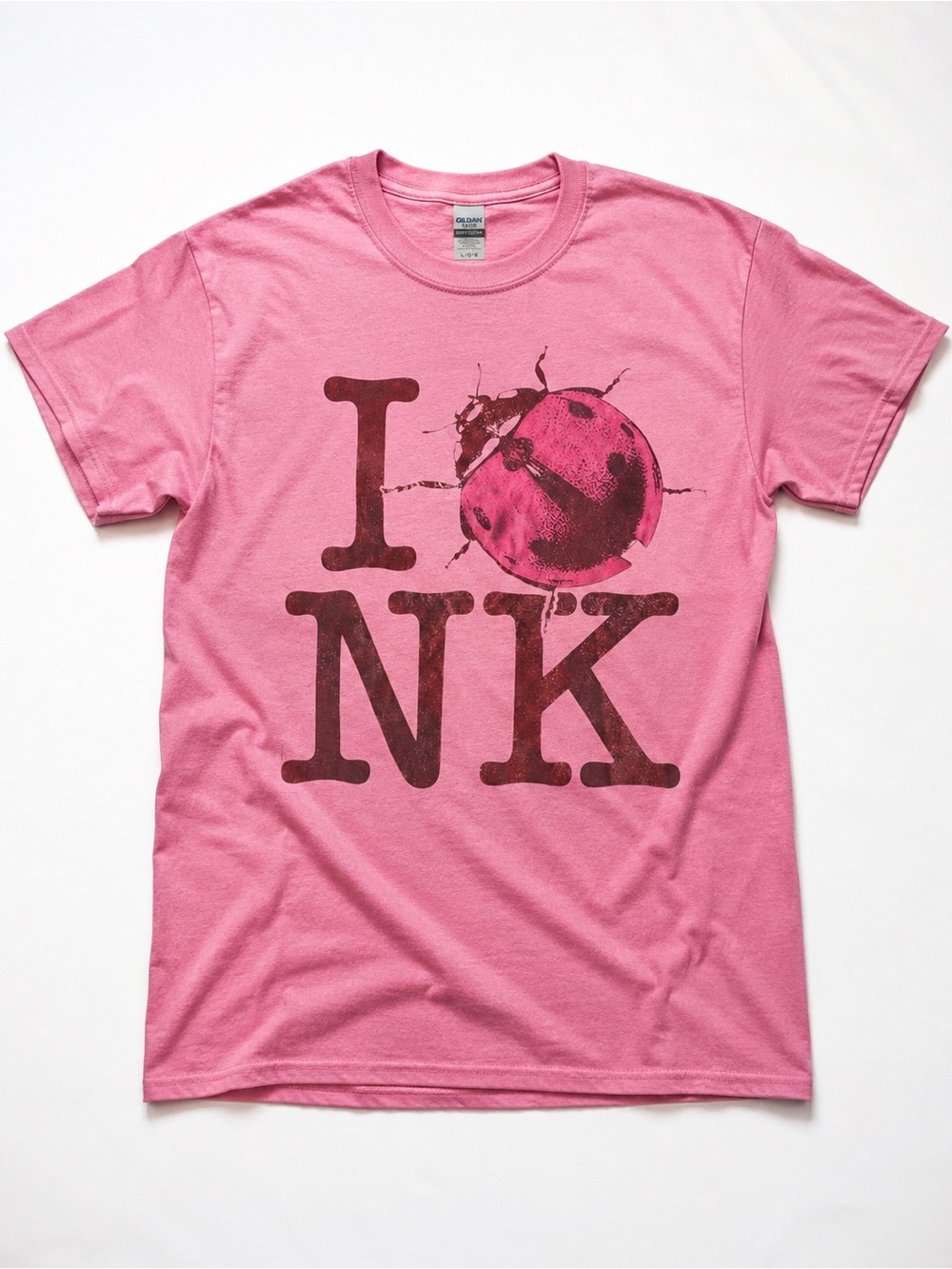 Gildan 5000 Pink Crewneck Graphic Tee Vintage Size L